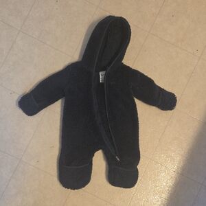 Nike Baby Navy Hooded Fleece Footie One-Piece